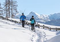 Snowshoe hike from San Cassiano to Badia