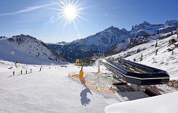 Skiing in the Val Stella Alpina