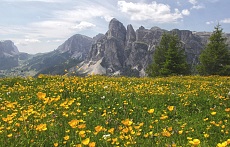 Corvara en été Dolomites de l'Alta Badia