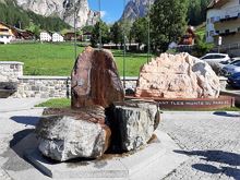 Respect the mountains - Fountain Colfosco church