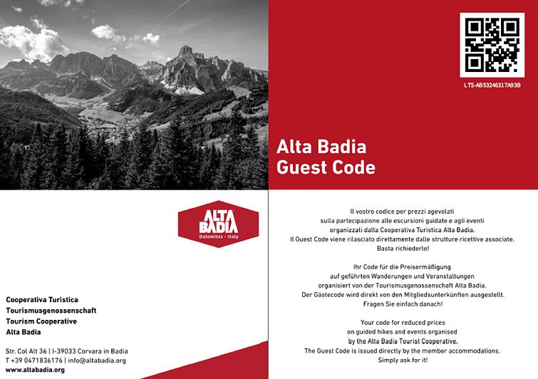 alta badia guest code